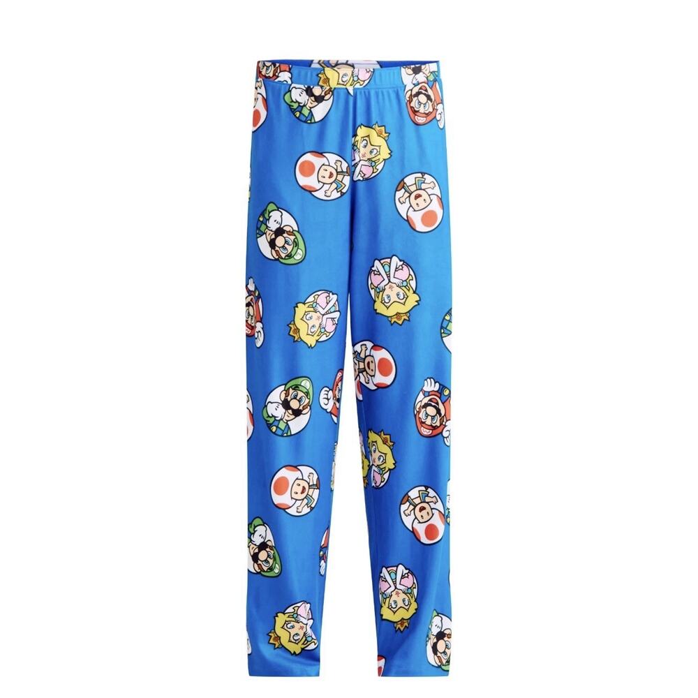Super Mario Brothers Women’s Sleep Pants W/Pockets SZ L (12-14) Pajamas NWT
